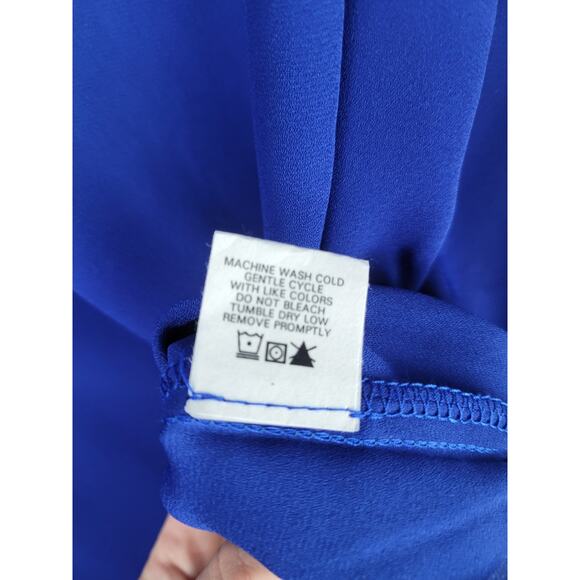 Three Eighty Two Revolve Women's Aerin Split V Tank Cobalt Blue Sz L - Picture 6 of 9